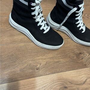 Timberland Black and White Ankle Boots